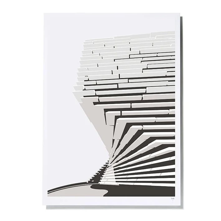 ⭐️隈研吾 V&A Dundee Limted Edition Print V&A Dundee 2 A3 Print — Laura-Knight-Studio